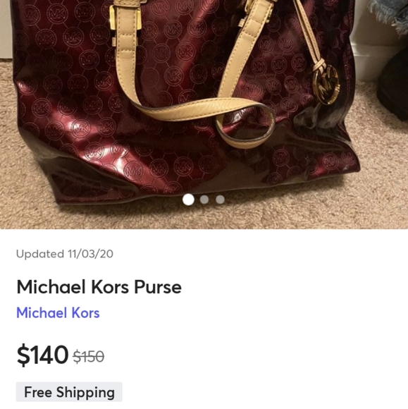 Michael kors purse Burgundy large size - Picture 5 of 5